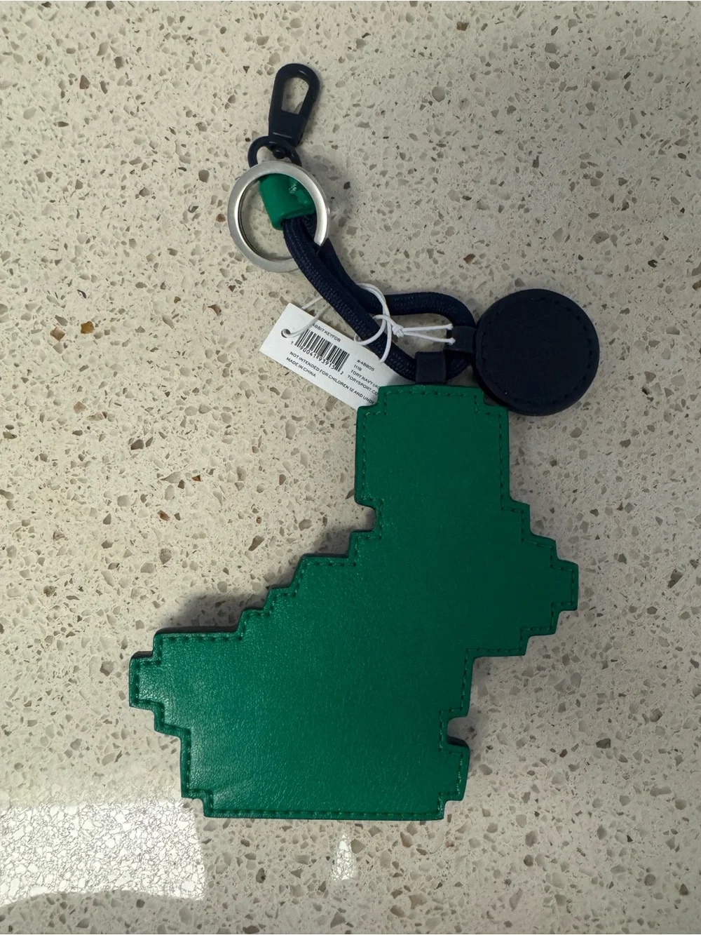 Tory Sport Green and Blue Pixel Rabbit Keychain - Rare